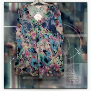 Simply Couture Watercolor Washed Feminine Top